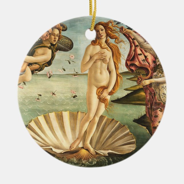 Ornamento De Cerâmica Sandro Botticelli Nascimento De Vênus (Frente)