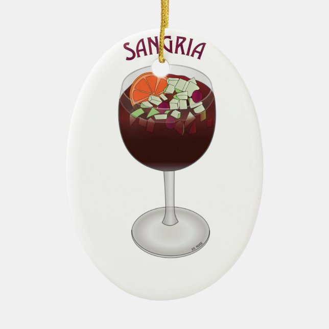 ORNAMENTO DE CERÂMICA SANGRIA WINE DESIGN (Frente)