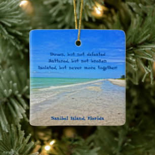 Ornamento De Cerâmica Sanibel Island Beach Florida Pre Hurricane Ian