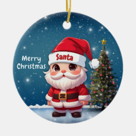 Ornamento De Cerâmica Santa Baby Deer, Fawn, Doe, Reindeer🦌 🎄