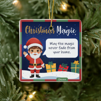 Ornamento De Cerâmica Santa Christmas Ornament
