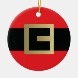 Ornamento De Cerâmica Santa Claus Belt Christmas