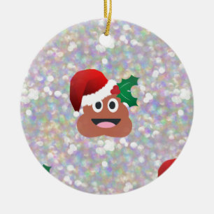 Ornamento De Cerâmica santa claus emoji