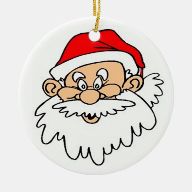 ORNAMENTO DE CERÂMICA SANTA CLAUS FACE (Frente)