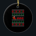 Ornamento De Cerâmica Santa Claus Shrimp Reindeer Funny UGLY Christmas P<br><div class="desc">Este é um presente de Natal excelente. Sua família,  amigos ou filhos vão adorar este presente depois que você o entregar a eles. Desejo a você e a sua família e amigos um Feliz Natal.</div>