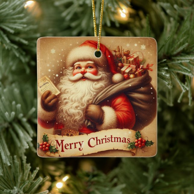 Ornamento De Cerâmica Santa Clause (Árvore)