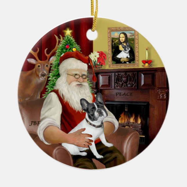 Ornamento De Cerâmica Santa-French BD (BW14) (Frente)