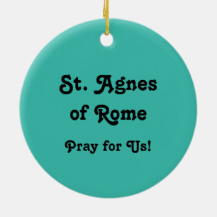 Ornamento De Cerâmica Santa Inês de Roma (BK 006)