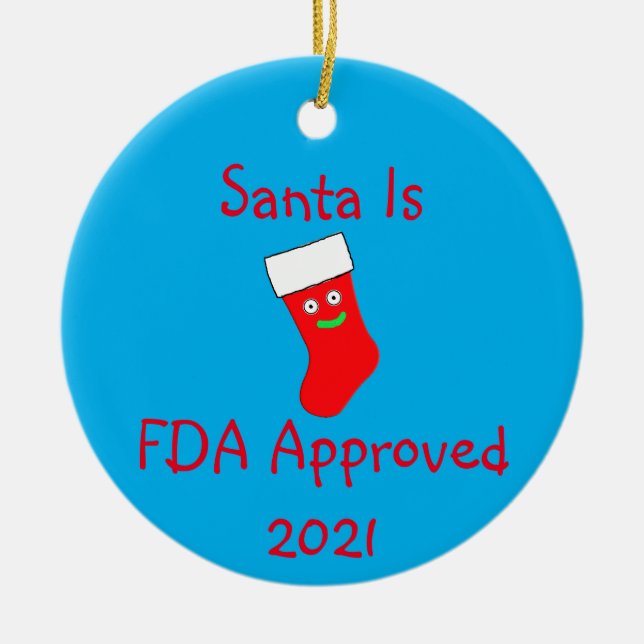 Ornamento De Cerâmica Santa is FDA Approved Ceramic Ornament (Frente)
