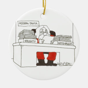 Ornamento De Cerâmica Santa moderna impertinente. Não tão impertinente