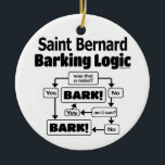 Ornamento De Cerâmica Santo Bernard Barking Logic<br><div class="desc">Santo Bernard Barking Logic</div>