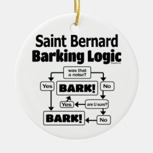 Ornamento De Cerâmica Santo Bernard Barking Logic
