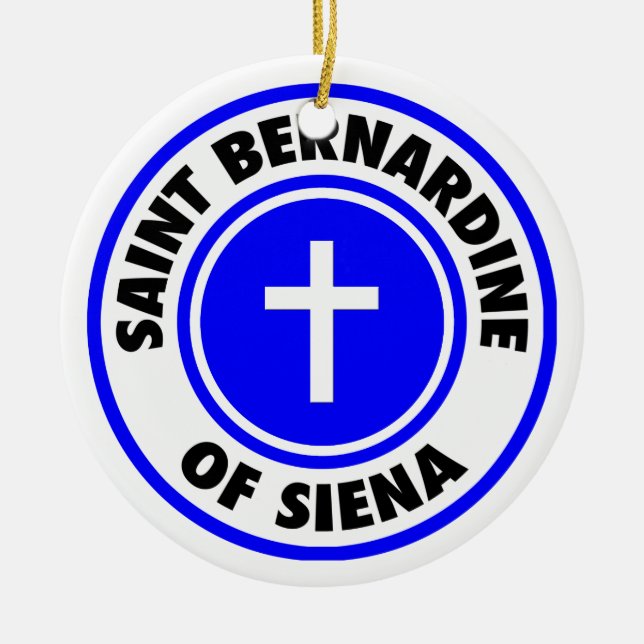 Ornamento De Cerâmica Santo Bernardine de Siena (Frente)