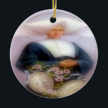 Ornamento De Cerâmica Santo Catherine Laboure<br><div class="desc">Santo Catherine Laboure por Litany Lane</div>