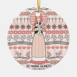 Ornamento De Cerâmica Santo Católico: Rua. Maria Goretti