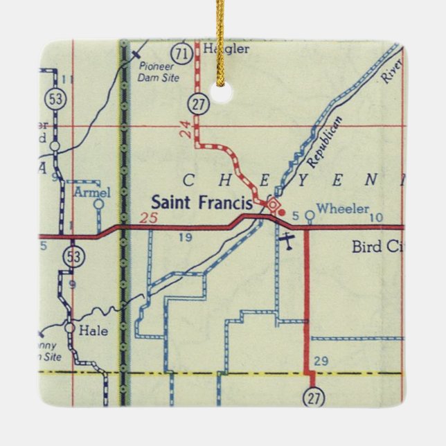 Ornamento De Cerâmica Santo Francis Kansas (Verso)