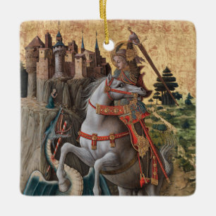 Ornamento De Cerâmica Santo George Slays Dragon Carlo Crivelli Paintin