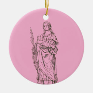 Ornamento De Cerâmica Santo Lúcia por Bernardino Luini