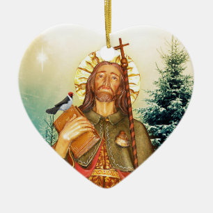 Ornamento De Cerâmica Santo Rocco Heart Oryer