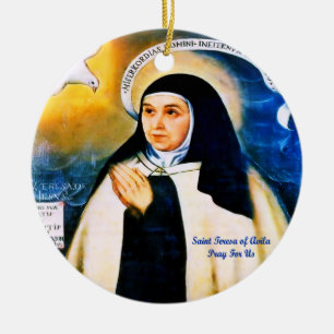 Ornamento De Cerâmica Santo Teresa de Avila