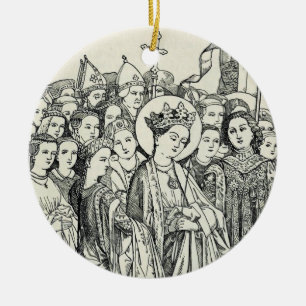 Ornamento De Cerâmica Santo Ursula virgem e mártir