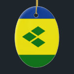 Ornamento De Cerâmica Santo Vincent<br><div class="desc">Os presentes os mais engraçados dos ornamento, dos t-shirt, dos Hoodies, das etiquetas, dos botões e da novidade de http://www.Shirtuosity.com.</div>