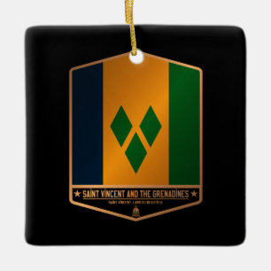 Ornamento De Cerâmica Santo Vincent e Granadinas
