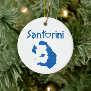 Ornamento De Cerâmica Santorini