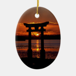 Ornamento De Cerâmica Santuário Japonês Nagao