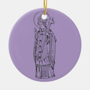 Ornamento De Cerâmica São Deiniol Abade e Bispo