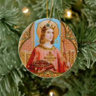 Ornamento De Cerâmica São Luís IX o Rei (BK 004)