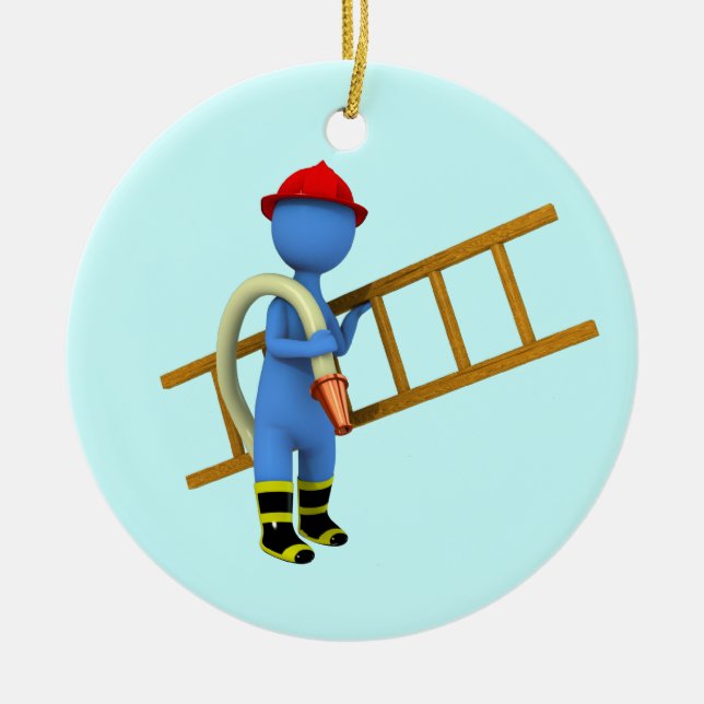 Ornamento De Cerâmica Sapador-bombeiro (Frente)