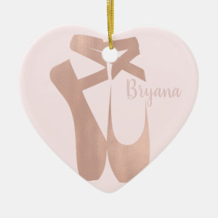 Ornamento De Cerâmica Sapatilhas de Ballet Rosa Bailarina Personalizadas