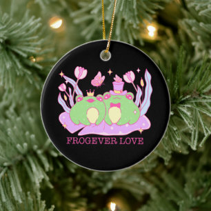 Ornamento De Cerâmica Sapo Bonito - Amor Frogever