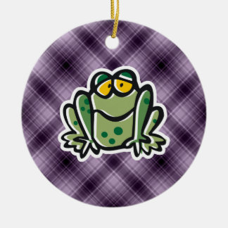 Ornamento De Cerâmica Sapo bonito; Roxo