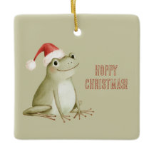 Sapo Feliz de Natal Árvore Verde