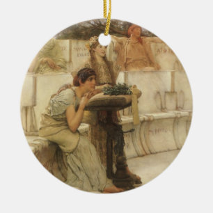 Ornamento De Cerâmica Sappho e Alceu por Sir Lawrence Alma-Tadema