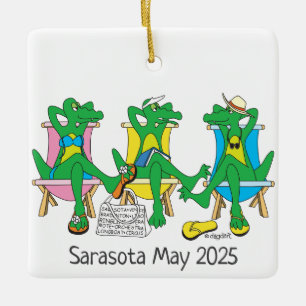 Ornamento De Cerâmica Sarasota Beach Gators Cerâmica Ornament