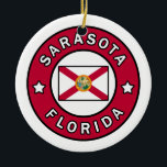 Ornamento De Cerâmica Sarasota Flórida<br><div class="desc">Sarasota Flórida</div>