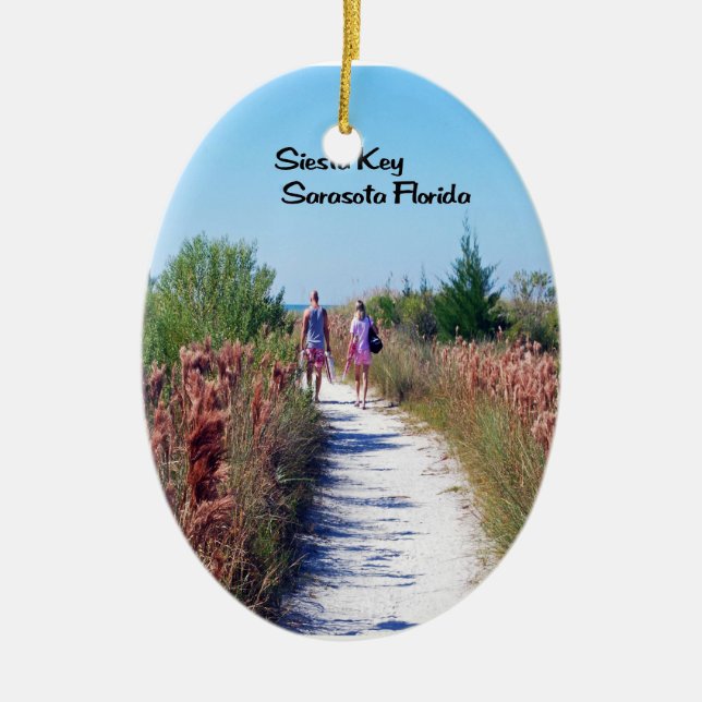 Ornamento De Cerâmica Sarasota Florida (Frente)