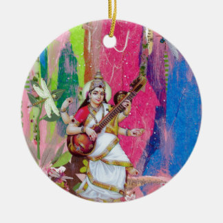 Ornamento De Cerâmica Saraswati
