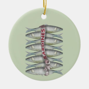 Ornamento De Cerâmica Sardinhas frescas