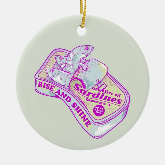 ORNAMENTO DE CERÂMICA SARDINHAS SONORAS E SONHOS (Frente)