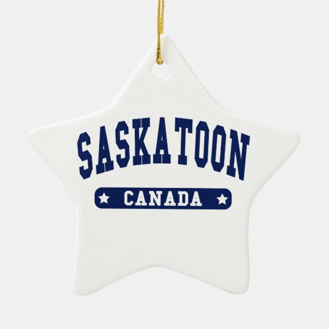 Ornamento De Cerâmica Saskatoon (Frente)