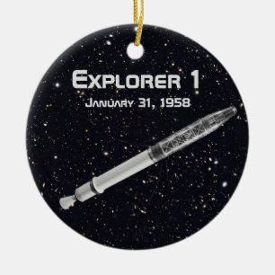 Ornamento De Cerâmica Satélite do explorador 1