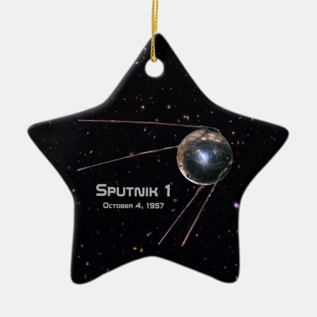 Ornamento De Cerâmica Satélite Sputnik 1 (Frente)