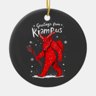 Ornamento De Cerâmica Saudação do Krampus Natal