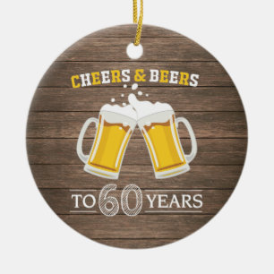 Ornamento De Cerâmica Saúde e Cervejas Rústicas a 60 Anos