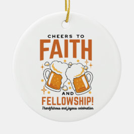 Ornamento De Cerâmica Saúde e Fellowship - Oktoberfest Tee