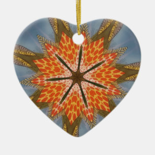 Ornamento De Cerâmica Savanna Star Bloom - Um Bold Animal Print